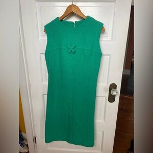 Teal Green Mid Century Mod Dress